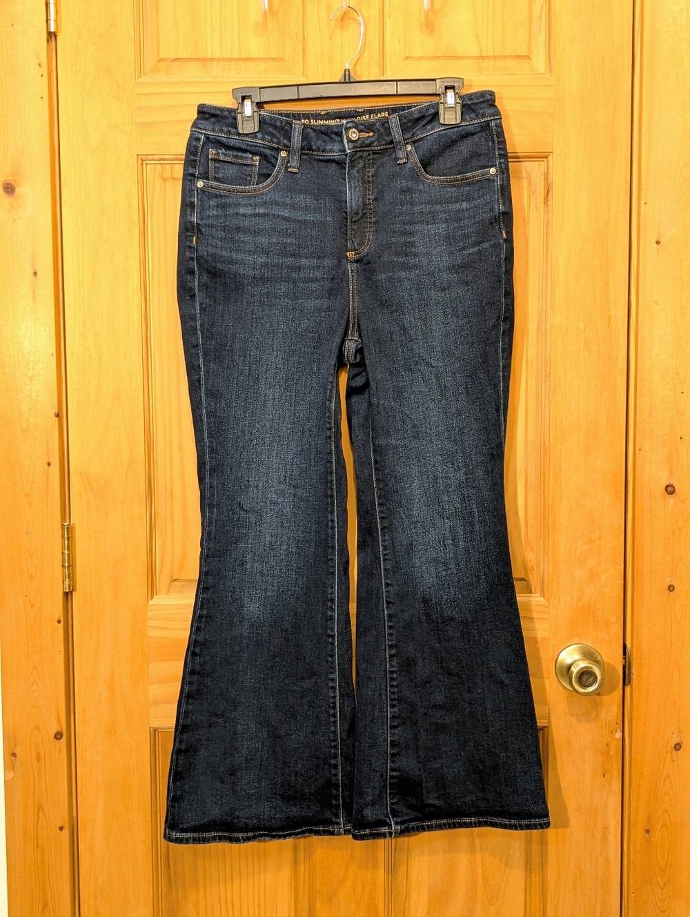 Chicos So Slimming High Rise Flare Jeans Blue Women's 1P, US 8P Boho Retro Chic